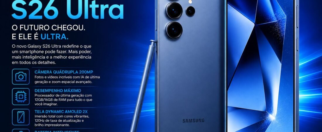 Samsung Galaxy S26 Ultra: o novo celular top de linha da Samsung em 2026 vale a pena?
