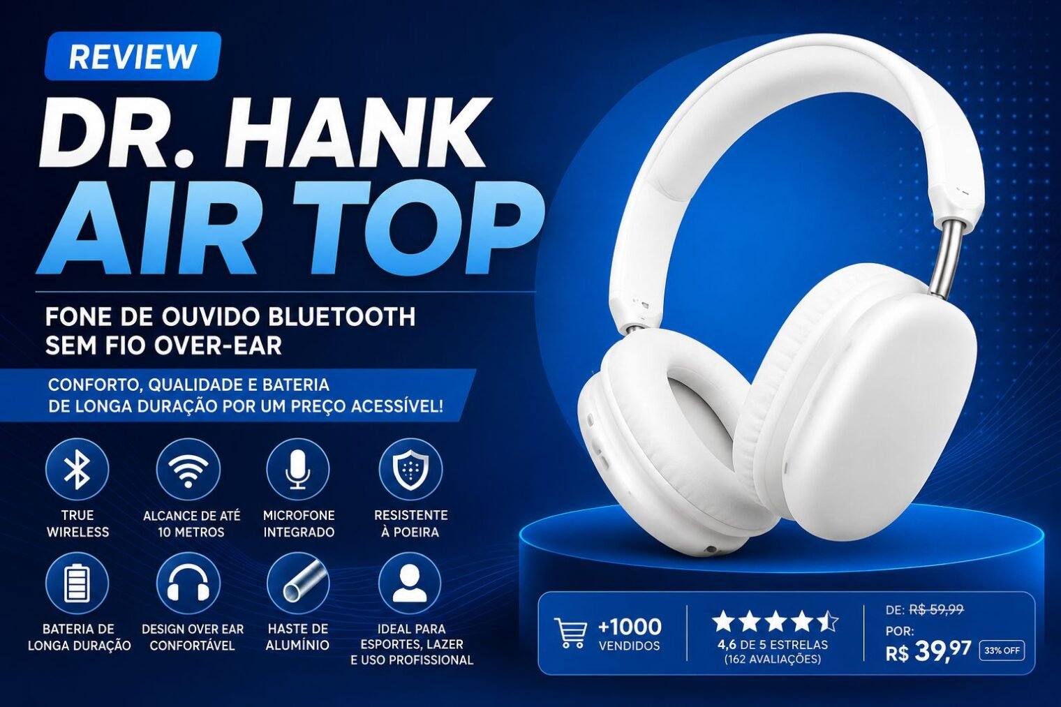 Review: Fone de Ouvido Dr. Hank Air Top — Vale a Pena?